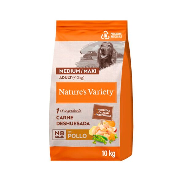8410650271439_10kg_Nature's Variety No Grain Pollo Medium-Maxi Adult - Pienso para Perro Nature's Variety No Grain Pollo Medium/Maxi Adult - Pienso para Perro