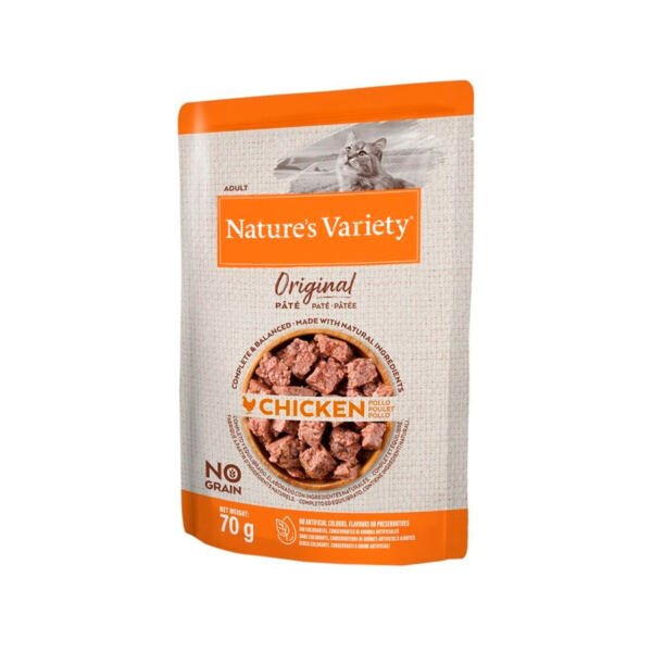 8410650277882_natures-variety-original-pate-gato-pollo-70-gr Nature's Variety Original Bocaditos en Salsa con Pollo - Comida Húmeda para Gato