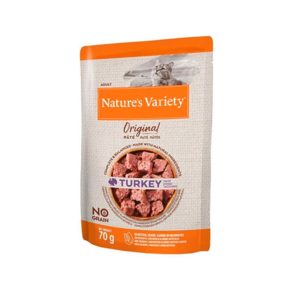 8410650278087_natures-variety-original-pate-gato-pavo-70-gr Nature's Variety Original Adult Pavo Paté - Comida Húmeda para Gato