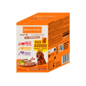 8410650278131_Nature`s Variety Original Adult Medium-Maxi Multipack Paté 300 Gr x 4 (1,2 Kg) para Perro Nature`s Variety Original Adult Medium/Maxi Multipack Paté 300 - Comida Húmeda para Perro