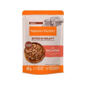 Nature's Variety Original Bocaditos en Salsa con Salmón - Comida Húmeda para Gato