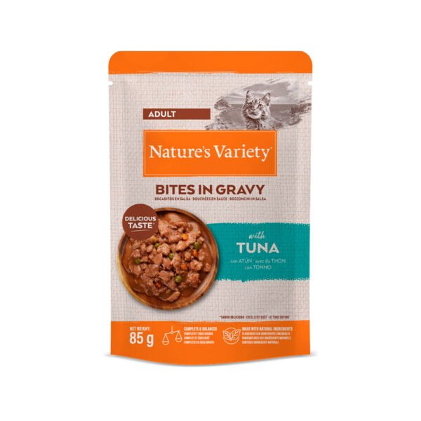 Nature's Variety Bocaditos de Atún en Salsa - Comida Húmeda para Gato