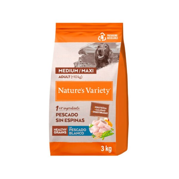 8410650595726_3kg_Nature's Variety Healthy Grain Adult Medium-Maxi Pescado Blanco - Pienso para Perro_1 Nature's Variety Healthy Grain Adult Medium/Maxi Pescado Blanco - Pienso para Perro