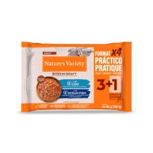 Nature's Variety Pack Bocaditos de Salmón y Pollo en Salsa - Comida Húmeda para Gato