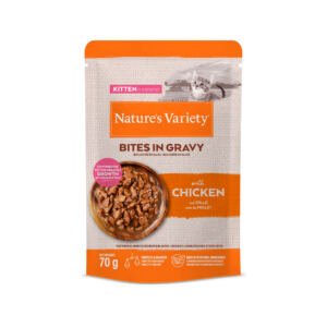 Nature's Variety Kitten Bocaditos de Pollo en Salsa - Comida Húmeda para Gatito