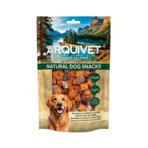 Arquivet Natural Bocaditos de Salmón con Piel - Snack para Perro