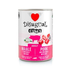 Disugual Cubes Cerdo con Bresaloa - Comida Húmeda para Perro