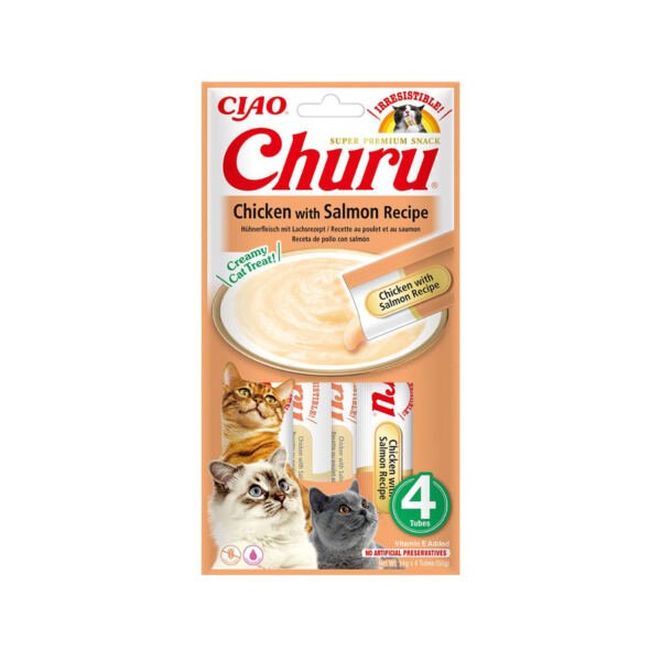 Churu Pollo con Salmón – Snack para Gato