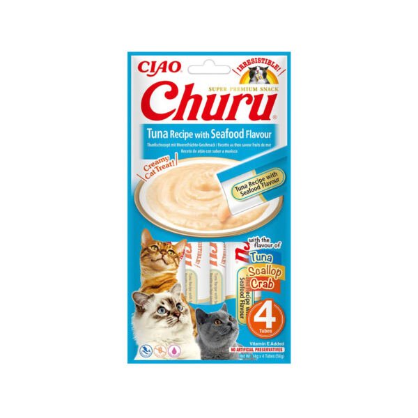 EU118B Churu Atún con Sabor a Marisco – Snack para Gato