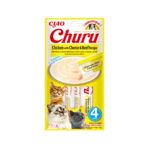 Churu Pollo con Queso y Buey - Snack para Gato