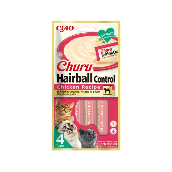 Churu Cat Hairball Pollo - Snack para Gato