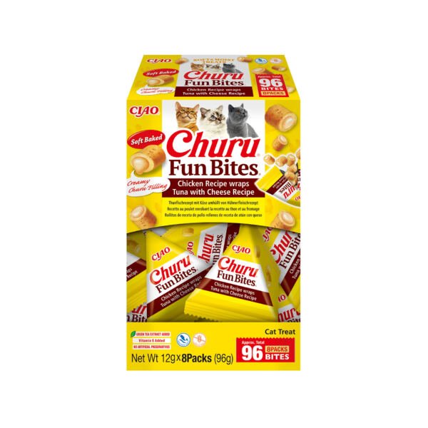 Churu Fun Bites de Pollo y Atún con Queso - Snack para Gato