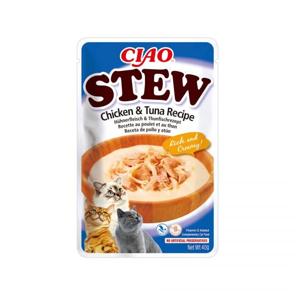 Ciao Stew Pollo y Atún - Comida Húmeda para Gato