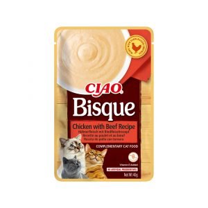 Ciao Bisque Pollo con Ternera - Comida Húmeda para Gato