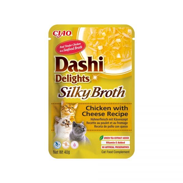 Ciao Dashi Delights Silky Broth Pollo y Queso - Comida Húmeda para Gato