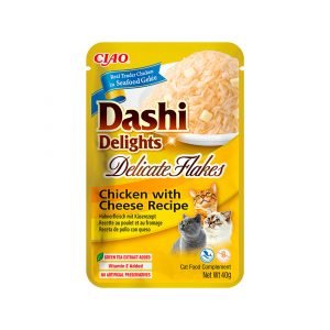 Ciao Dashi Delights Delicate Flakes Pollo con Queso - Comida Húmeda para Gato