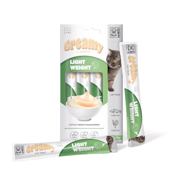 Creamy Bajo en Calorías de Bacalao y Pollo - Snack para Gato