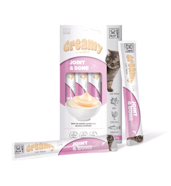 Creamy Articular y Huesos de Buey Pollo y Salmón - Snack para Gato