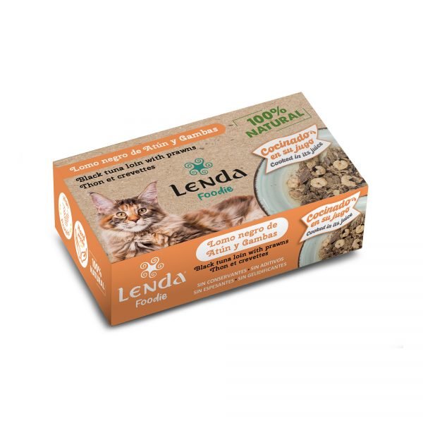 Lenda Foodie Adulto Lomo Negro de Atún con Gambas 120 g Grain Free – Comida Húmeda para Gato