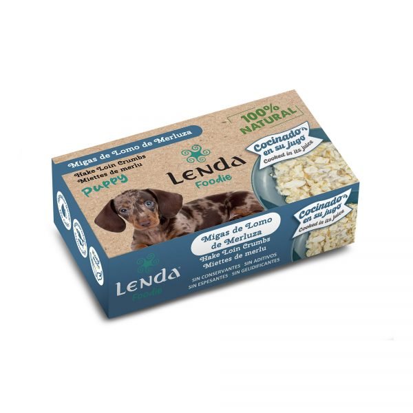 Lenda Foodie Puppy Migas de Lomo de Merluza 120 g Grain Free - Comida Húmeda para Cachorro