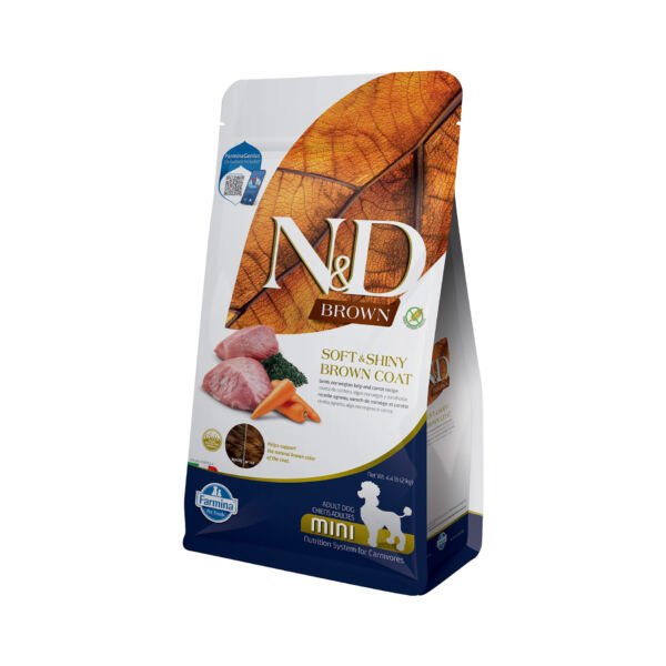 N&D Brown Adult Mini Cordero y Espirulina 2 kg – Pienso para Perro