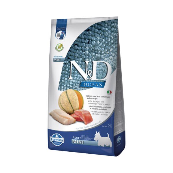 Farmina N&D Dog Ocean de Salmón y Bacalao Adult Mini Grain Free - Pienso para Perro