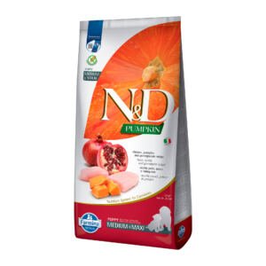 N&D Pumpkin Puppy Medium Maxi Pollo & Granada Grain Free - Pienso para Cachorro