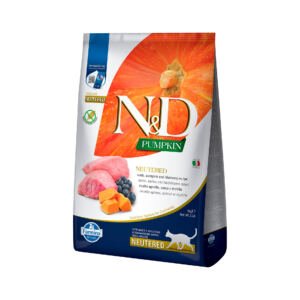 N&D Cat Pumpkin Neutered Cordero y Arándanos - Pienso para Gato