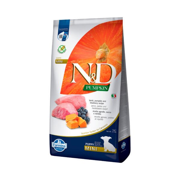 Farmina N&D Dog Pumpkin Puppy Mini Cordero Grain Free - Pienso para Cachorro