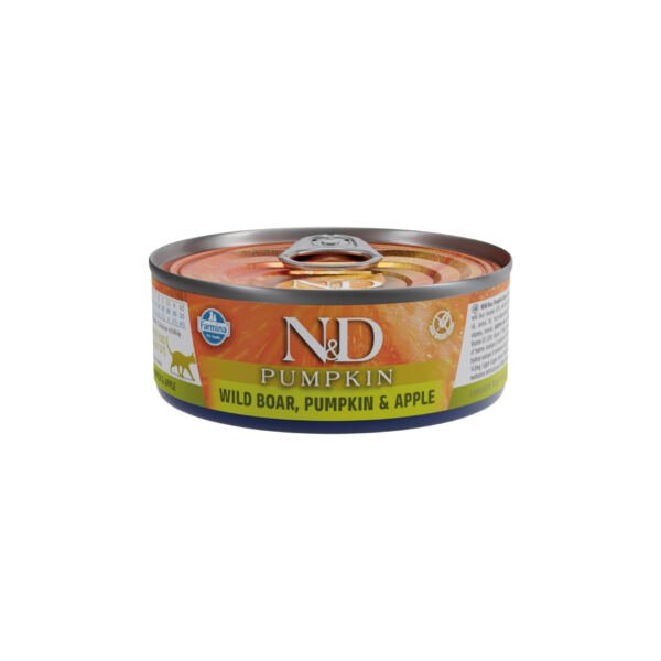 N&D Pumpkin WILD BOAR 70g@print N&D Pumpkin con Jabalí – Comida Húmeda para Gato