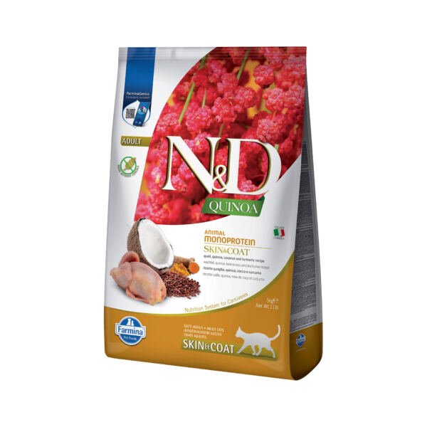 N&D Cat Quinoa Skin & Coat Cordorniz - Pienso para Gato