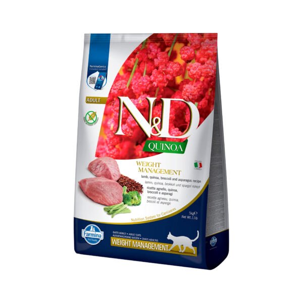 N&D Cat Quinoa Grain free Weight Management Cordero - Pienso para Gato