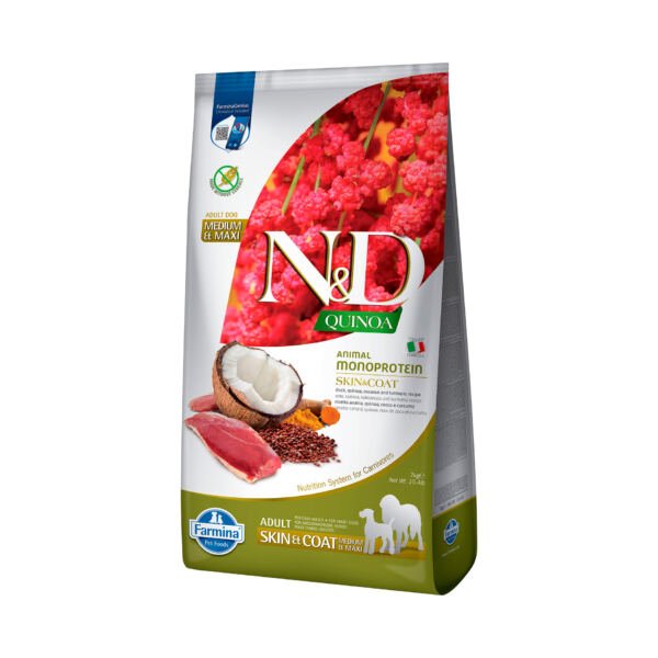 N&D Quinoa Skin & Coat Medium Maxi Pato 7 kg - Pienso para Perro