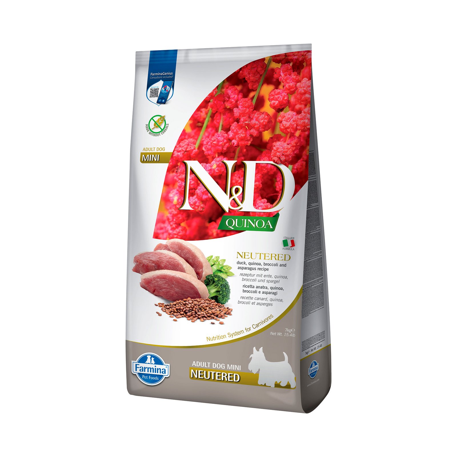 N&D Dog Quinoa Neutered Pato Grain Free Mini – Pienso para Perro