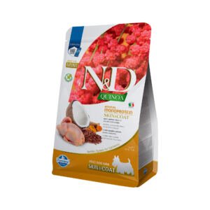 N&D Quinoa Skin & Coat Codorniz y Coco Adult Mini Grain Free 2,5 kg - Pienso para Perro