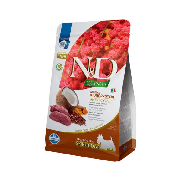 N&D Quninoa Skin & Coat Venado Adult Mini Grain Free - Pienso para Perro