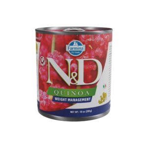 N&D Quinoa canine WEIGHT MANAGEMENT adult 285g@print N&D Quinoa Weight Management Cordero – Comida Húmeda para Perro