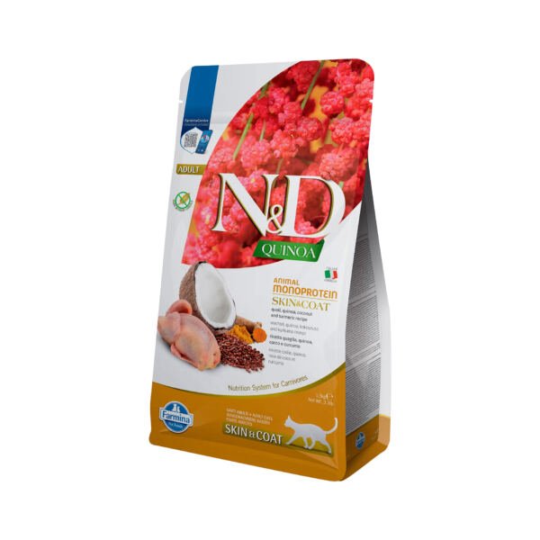 N&D Cat Quinoa Skin & Coat Cordorniz - Pienso para Gato