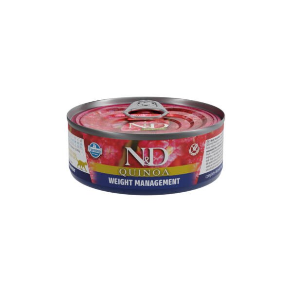 N&D Quinoa Weight Management Cordero – Comida Húmeda para Gato