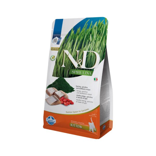 N&D Spirulina Grain Free Kitten de Arenque - Pienso para Gatito