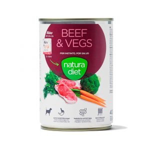 Natura Diet Paté Adulto Beef & Vegs 400 g Grain Free - Comida Húmeda para Perro