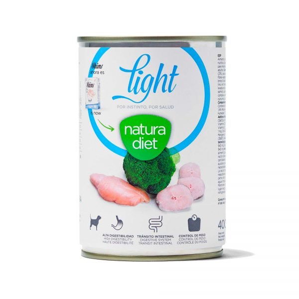 Natura Diet Paté Adulto Light 400 g - Comida Húmeda para Perro