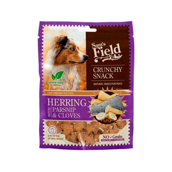 Sam's Field Crunchy Snack Arenque, Chirivía y Clavo -Snack para Perro_8595602551231 Sam's Field Crunchy Snack Arenque, Chirivía y Clavo -Snack para Perro
