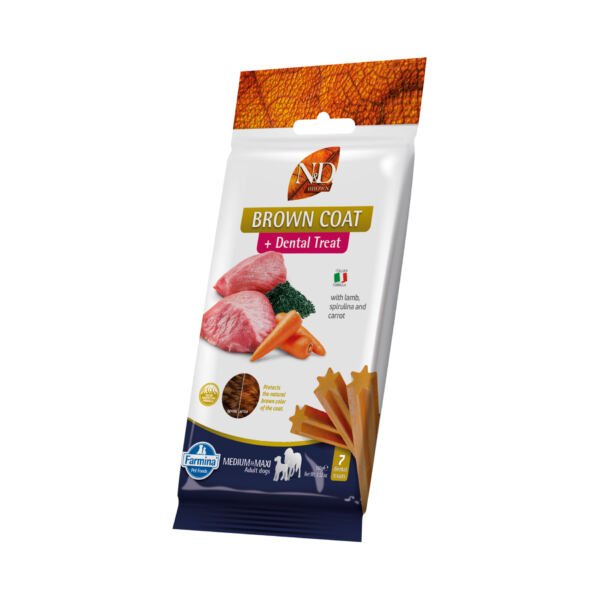 N&D Brown Cordero, patata, zanahoria y espirulina Adulto Medium-Maxi - Snack para Perro