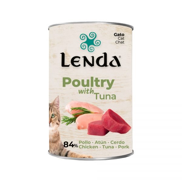 Lenda Paté Adulto Aves de Corral y Atún 400 g Grain Free - Comida Húmeda para Gato