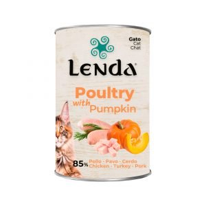 Lenda Paté Adulto Aves de Corral y Calabaza 400 g Grain Free - Comida Húmeda para Gato