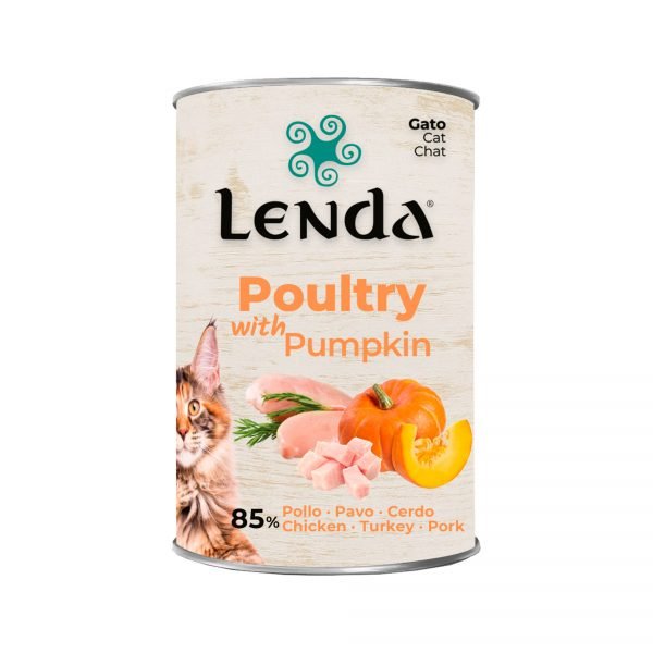 Lenda Paté Adulto Aves de Corral y Calabaza 400 g Grain Free - Comida Húmeda para Gato
