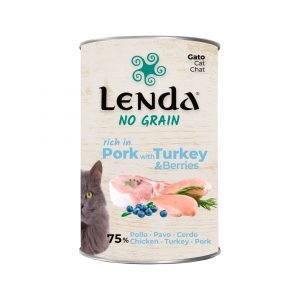 Lenda Paté Adulto Cerdo con Pavo y Arándanos 400 g Grain Free - Comida Húmeda para Gato