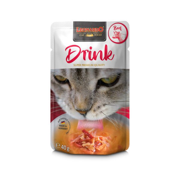 Leonardo Drink Caldo de Pollo y Ternera - Comida Húmeda para Gato