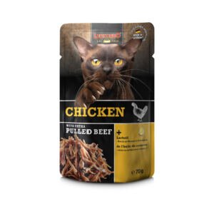 Leonardo Pollo con Extra Pulled Beef - Comida Húmeda para Gato